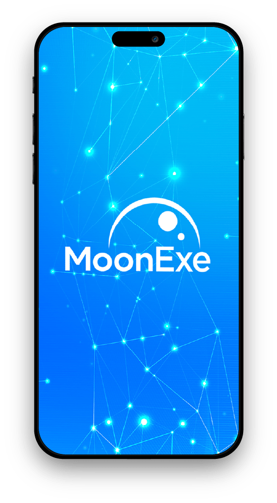 MoonExe mobile app dashboard